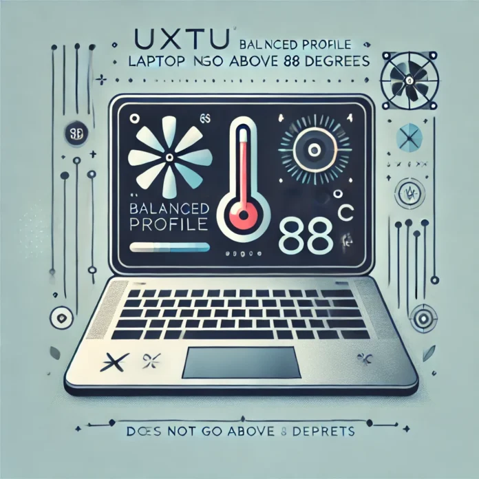 UXTU Balanced Profile Laptop Doeas Not Go Above 88 Degreess